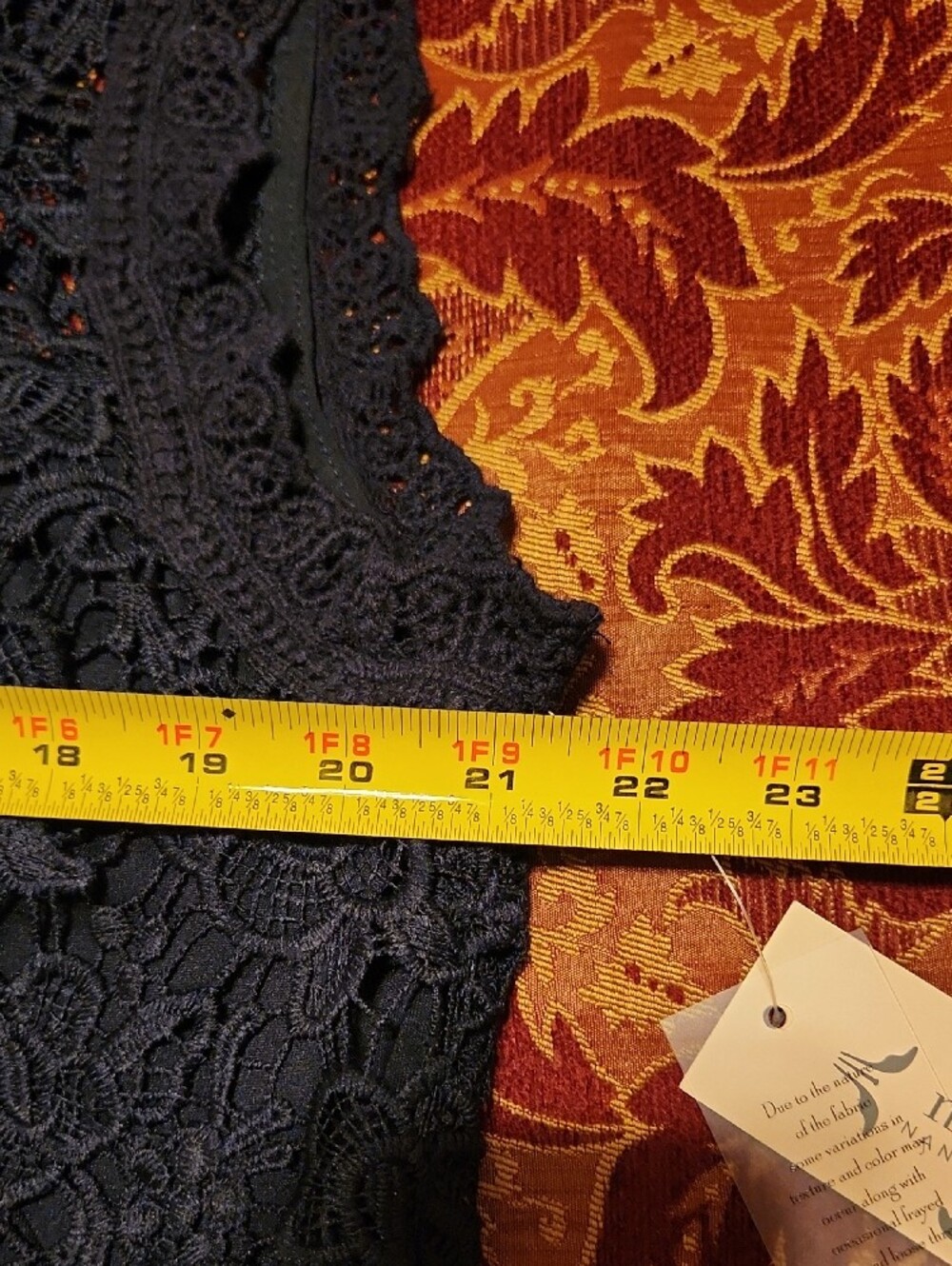 NWT Nanette Lepore Lace Crochet Sleeveless Camisole, Dark Navy, XL - Picture 10 of 13